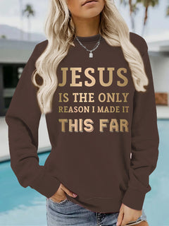 Jesus print on hoodie