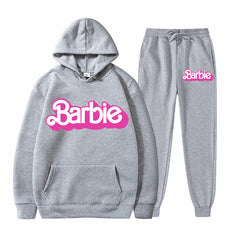 Printed Sports Hoodie for Men and Women Casual Sweatshirt Set