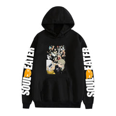 Soul Eater Anime Couples Hooded Sweatshirt and Cuffed Pants Set for Men and Women