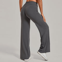 Comfortable High-Waisted Straight Leg Yoga Pants for Women