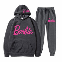 Printed Sports Hoodie for Men and Women Casual Sweatshirt Set