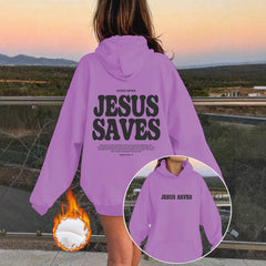 JESUS SAVES Print Hoodie