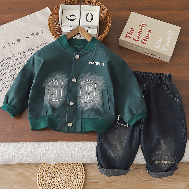 Baby and toddler long sleeved two-piece set