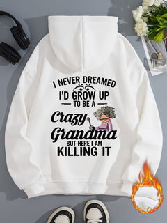 Crazy grandma casual women's hoodie