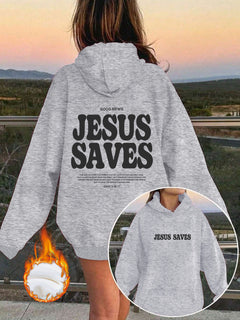 JESUS SAVES Print Hoodie