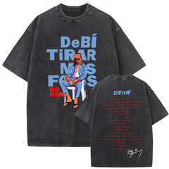 Vintage Washed Rapper Bad Bunny T-shirt DeBi TiRAR MaS FOToS