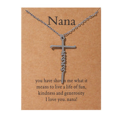 Faith Religious Gift Stainless Steel Cross Collarbone Chain Sweater Chain