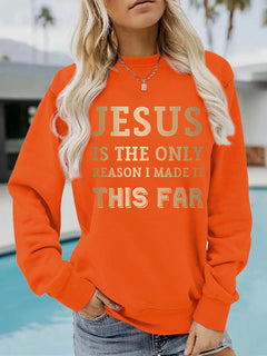 Jesus print on hoodie