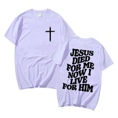 Men's Aesthetic Christian T Shirt  Bible Verse Letters Print