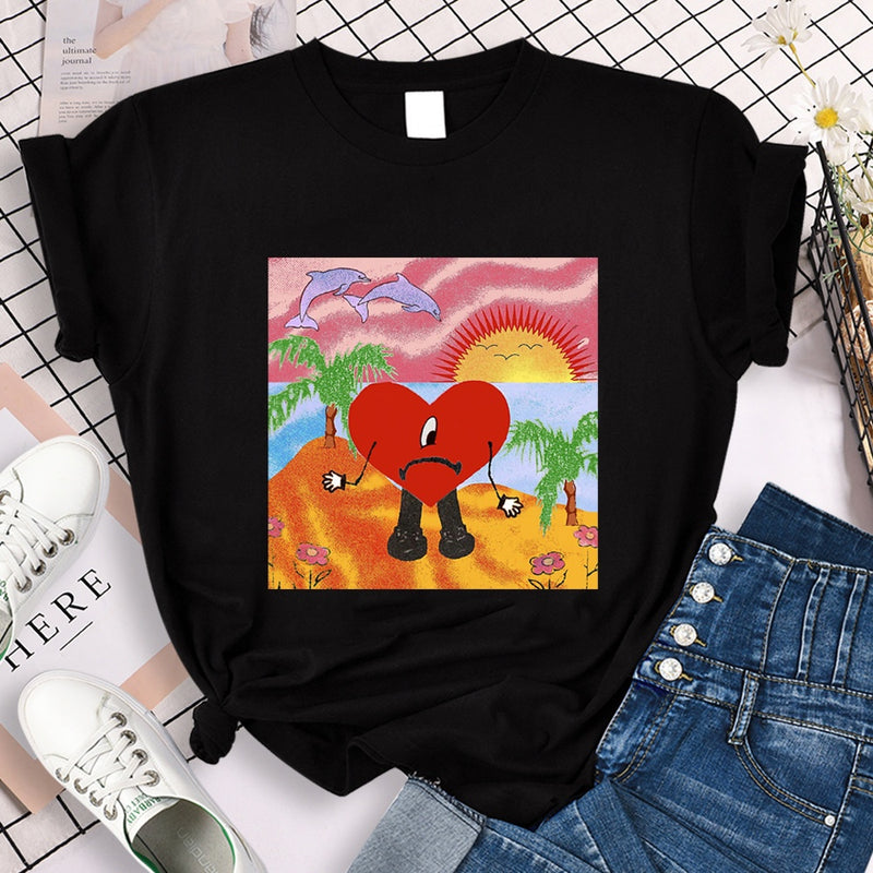 Women's T-Shirt Un Verano Sin Ti Bad Bunny Short Sleeve