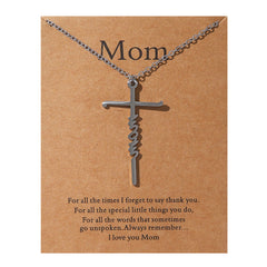 Faith Religious Gift Stainless Steel Cross Collarbone Chain Sweater Chain