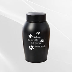 Stainless Steel Pet Memorial Urn: Black Portable & Moisture-Proof Ash Keepsake Designed for Small Pets